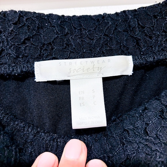 STREETWEAR SOCIETY Black lace floral shorts | chic boho summer | Small * - Picture 7 of 7